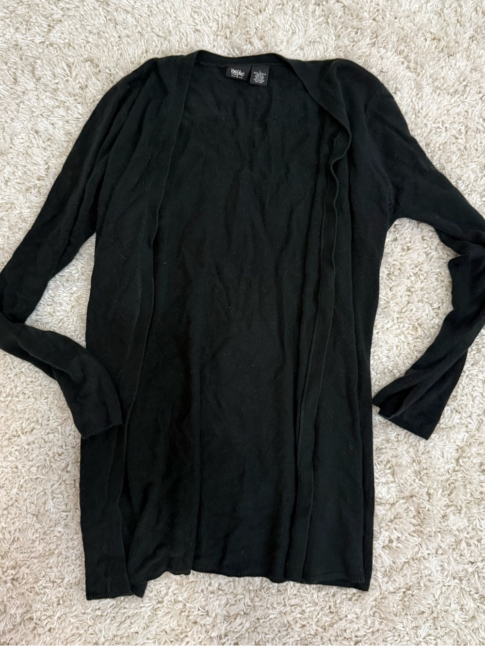 Mossimo Supply Co. Black Open-Front Long Cardigan